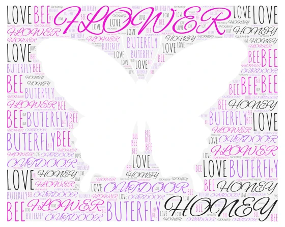 SPRING! word cloud art