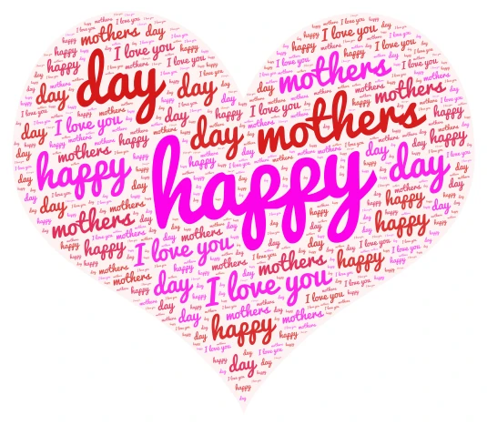 happy mothers day  word cloud art