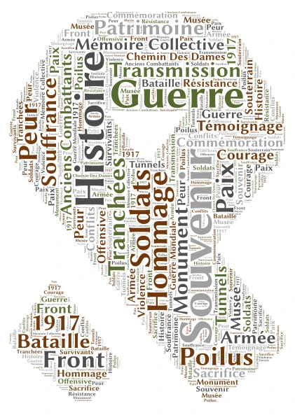 Hommage à la Mémoire Collective word cloud art