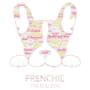 frenchie lychee and lava word cloud art