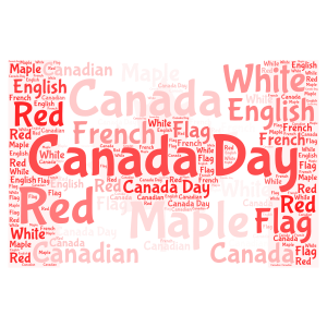 Canada day word cloud art