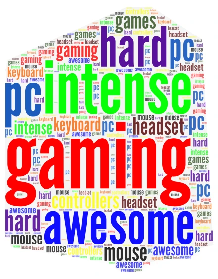 gaming word cloud art