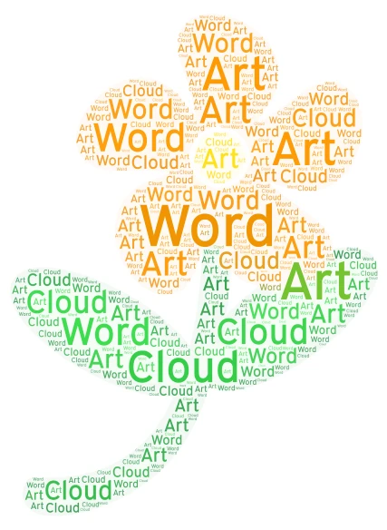 Spring word cloud art