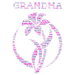 Grandma ❤️ word cloud art