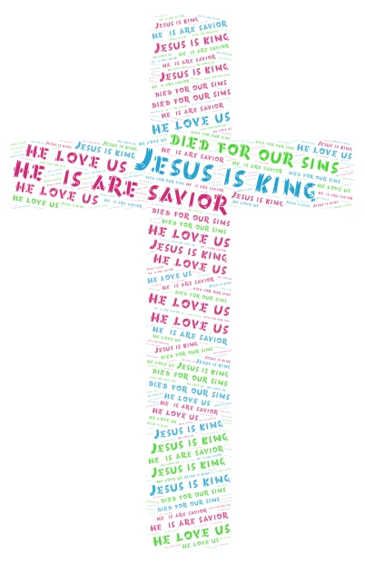 Holy word cloud art