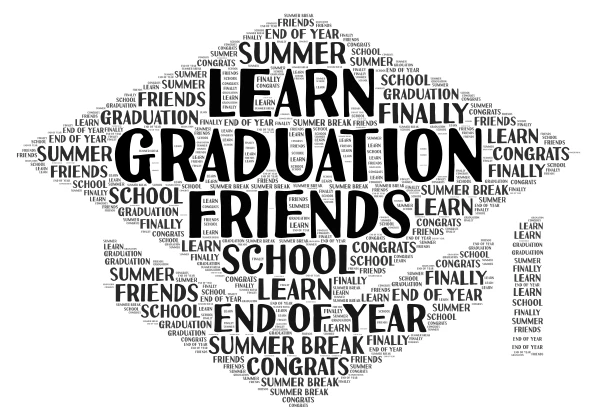 Graduation word cloud art