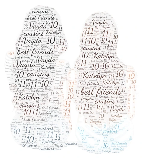 Best friends word cloud art