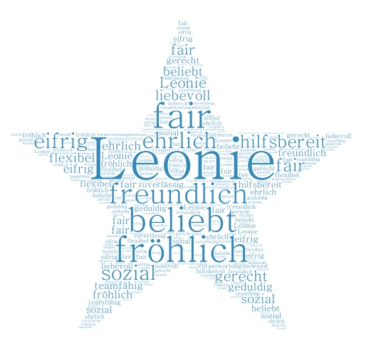 Star word cloud art
