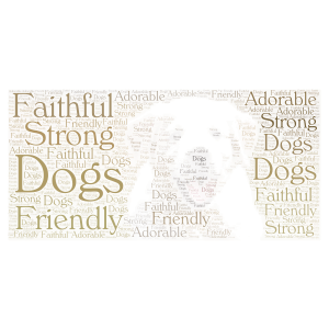 The World of Dogs word cloud art