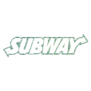 subway word cloud art