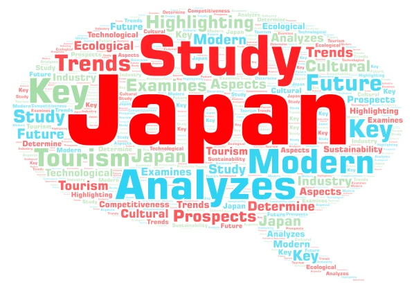 Современный туризм в Японии word cloud art