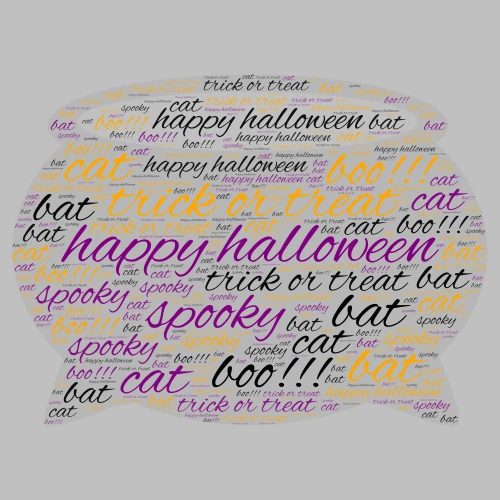 happy halloween word cloud art