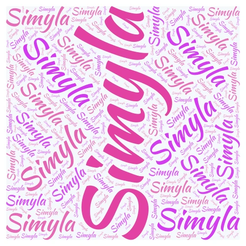 Simyla word cloud art