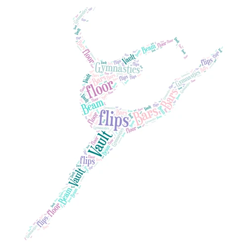 Gymnastics is world word cloud art