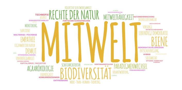Aurelia KERNBEGRIFFE Mitwelt word cloud art