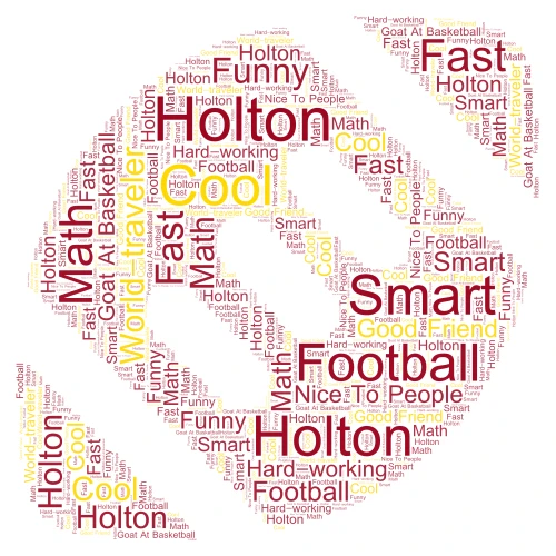 Holton word cloud art