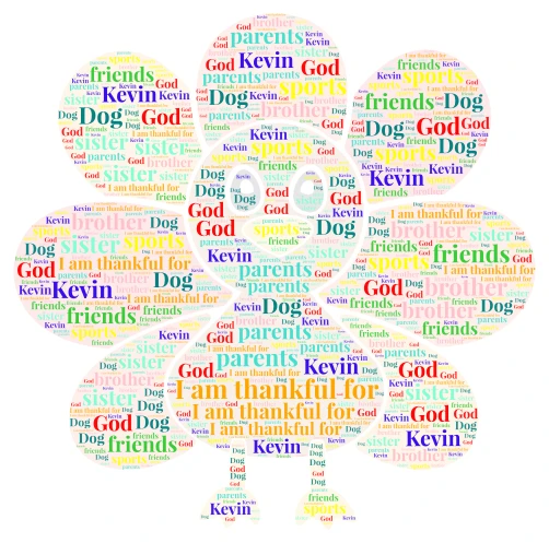 Thanksgiving word cloud art