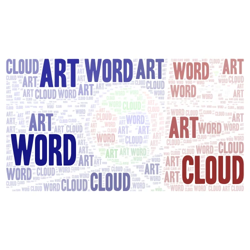 3D word cloud art