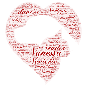 Vanessa word cloud art