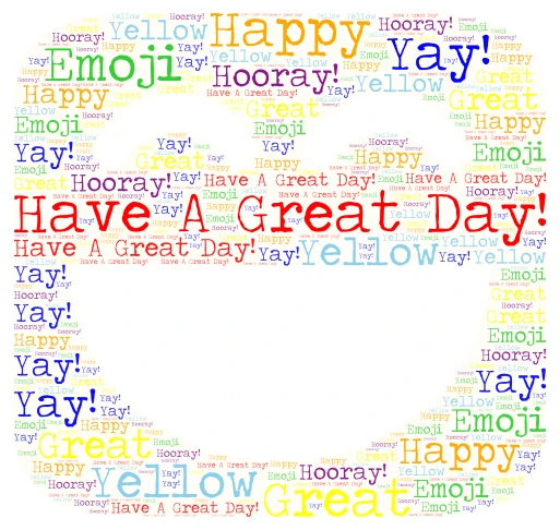 Happy Day! word cloud art