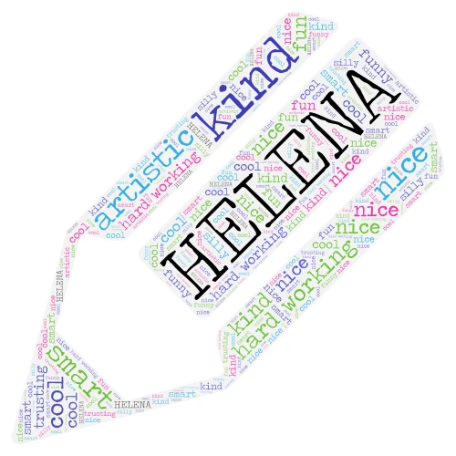 Helena word cloud art