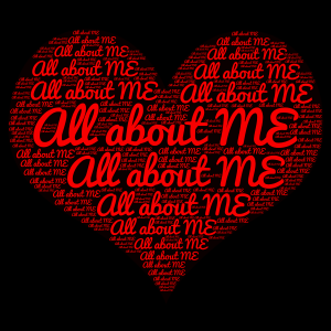 All about Me word cloud art