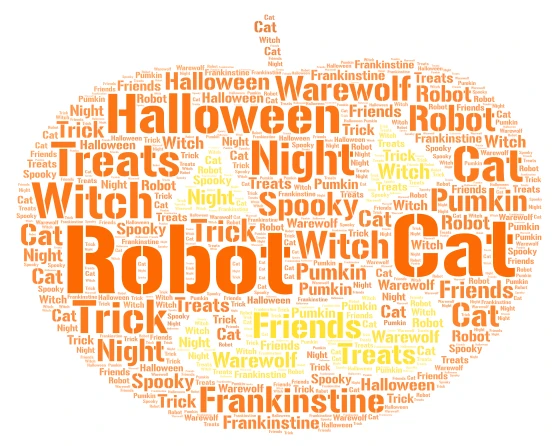Halloween word cloud art