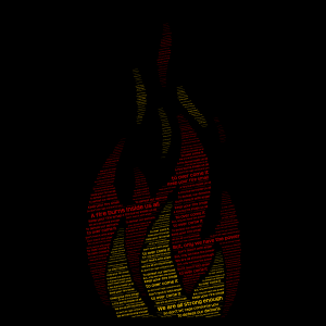We ALL have our own fire to deal with word cloud art