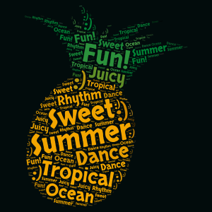 Copy of Pineapple:) word cloud art