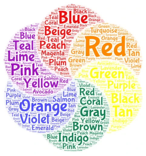 Colors word cloud art