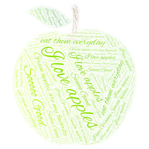 For Green Apple Lovers word cloud art