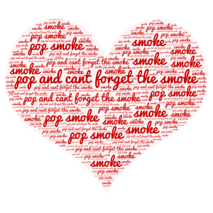 pop and cant forget the smoke word cloud art