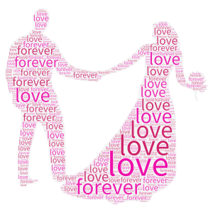 love is forever word cloud art