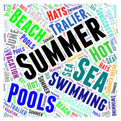 Summer Time word cloud art