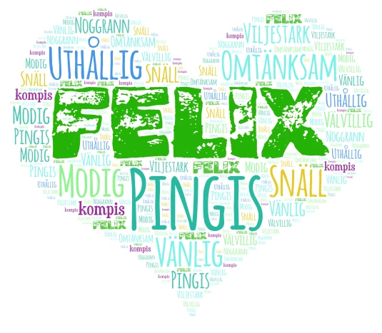 Felix word cloud art