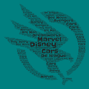 Movie Central word cloud art
