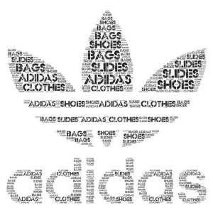 Copy of Adidas word cloud art