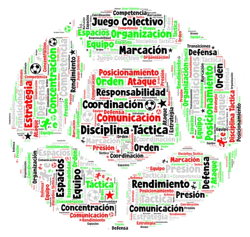Pelo de Futbol word cloud art