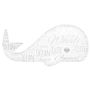 Whale! word cloud art