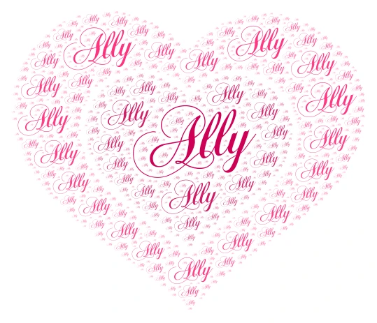 Ally word cloud art