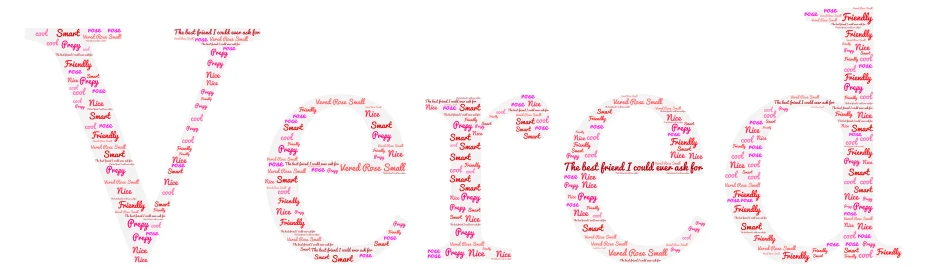 Names of people word cloud art