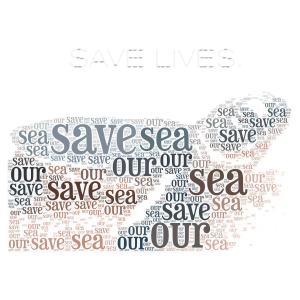save our seas word cloud art