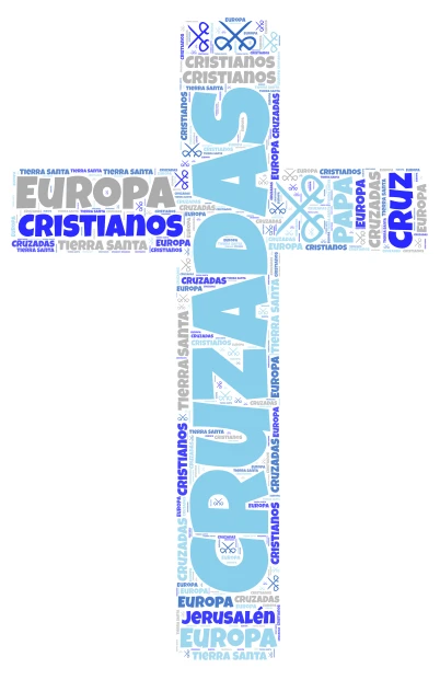 Las Cruzadas word cloud art