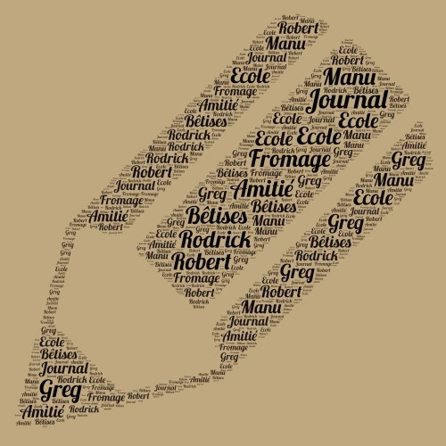 Léonard Paulo word cloud art