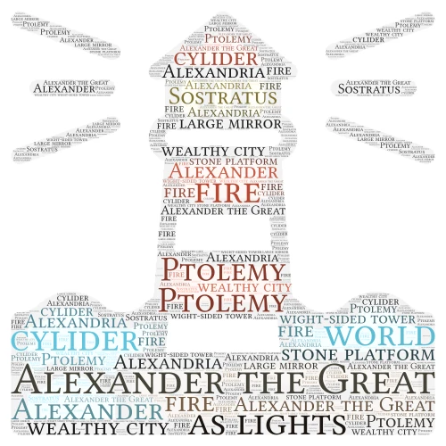 lighthouse word cloud art