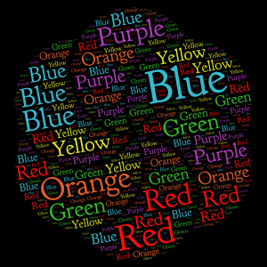 Fire and Water Colors word cloud art