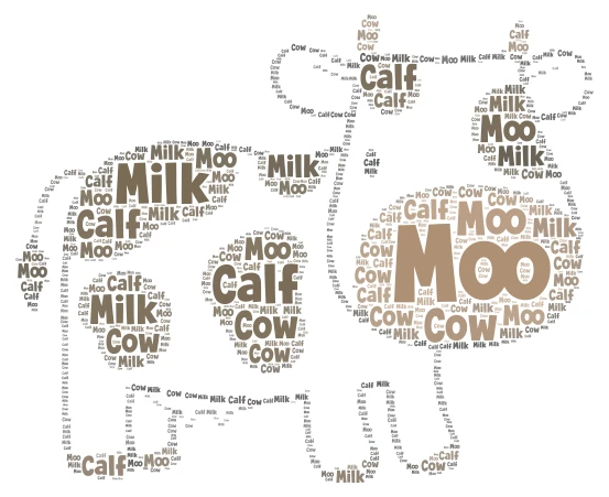 Concrete poem word cloud art