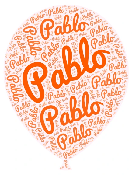 Pablo word cloud art