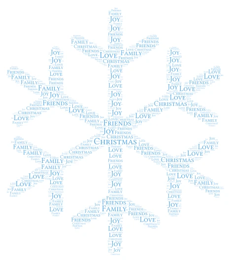 christmas word cloud art