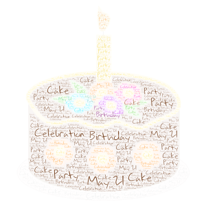 My Bday is on May 21 word cloud art